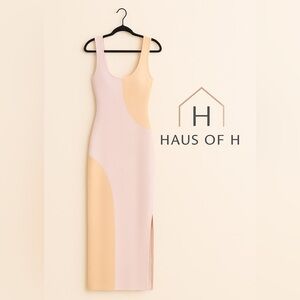 Anthropologie women’s Colorblock Knit Maxi Dress 4SI3NNA Size M